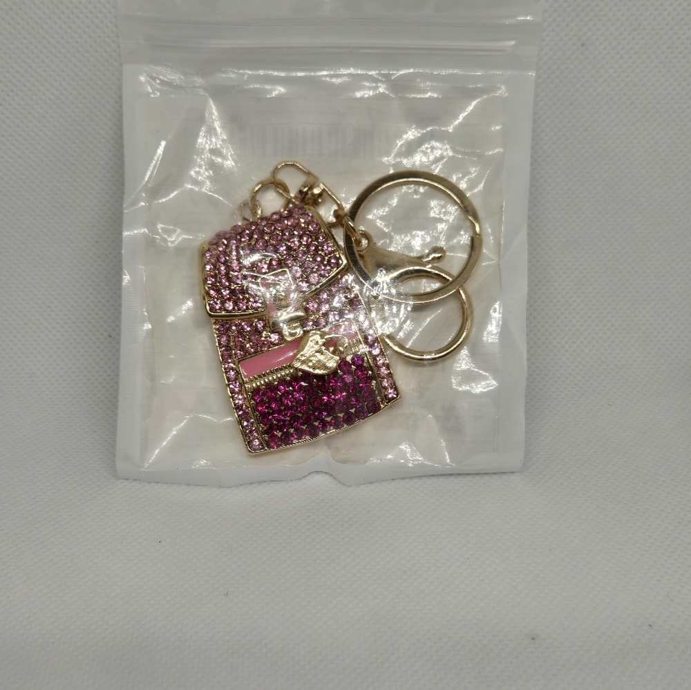 Pink and  Gold Keychain - Picture 3 of 4
